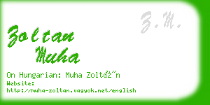 zoltan muha business card